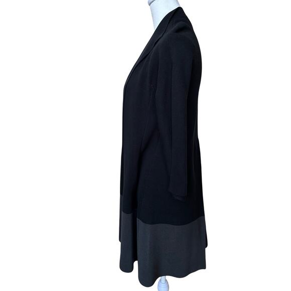 Eileen Fisher Open Front Knit Black Grey Jacket - XS - Picture 5 of 8